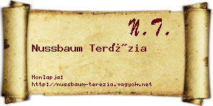Nussbaum Terézia névjegykártya